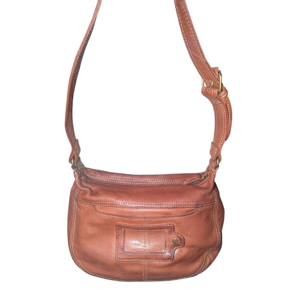 Fossil brown leather shoulder bag with ID holder,genuine leather, hobo style. - Picture 3 of 12